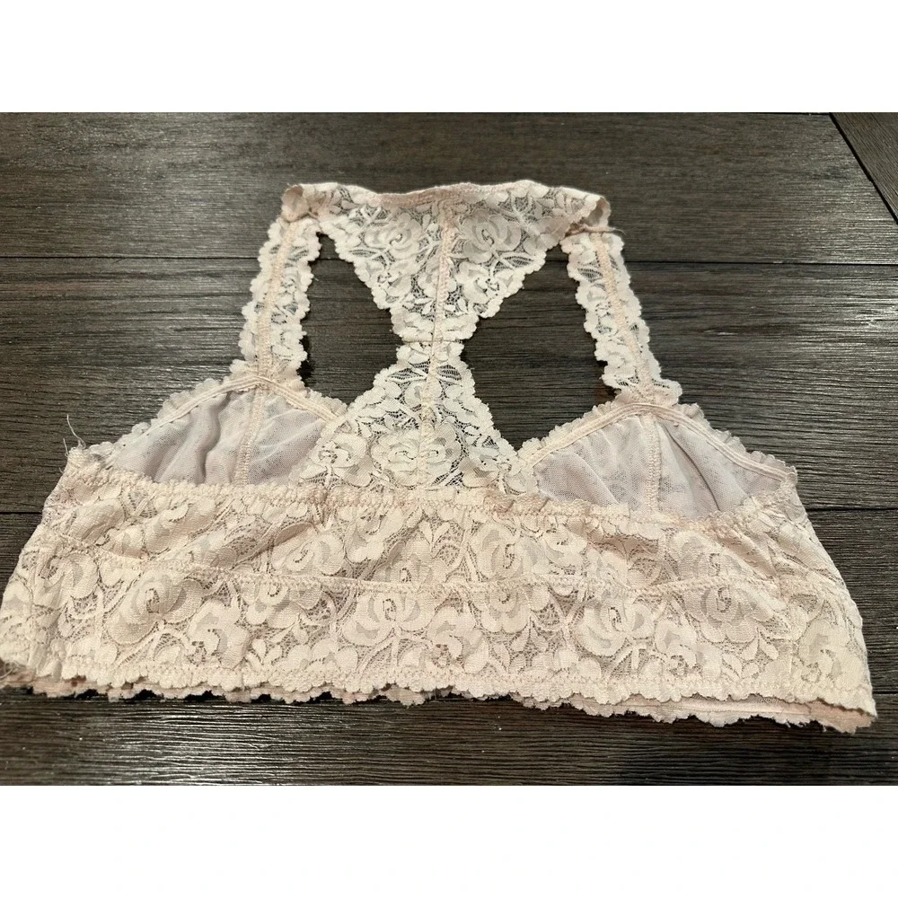 Wishlist pink Lace bra Bralette Size L‎ unlined